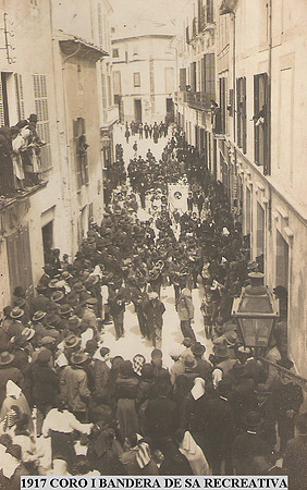 1917 Coro i Bandera de Sa Recreativa
