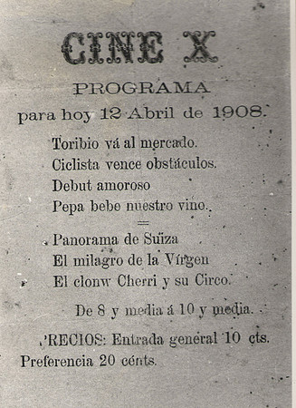1908 Programa de cine